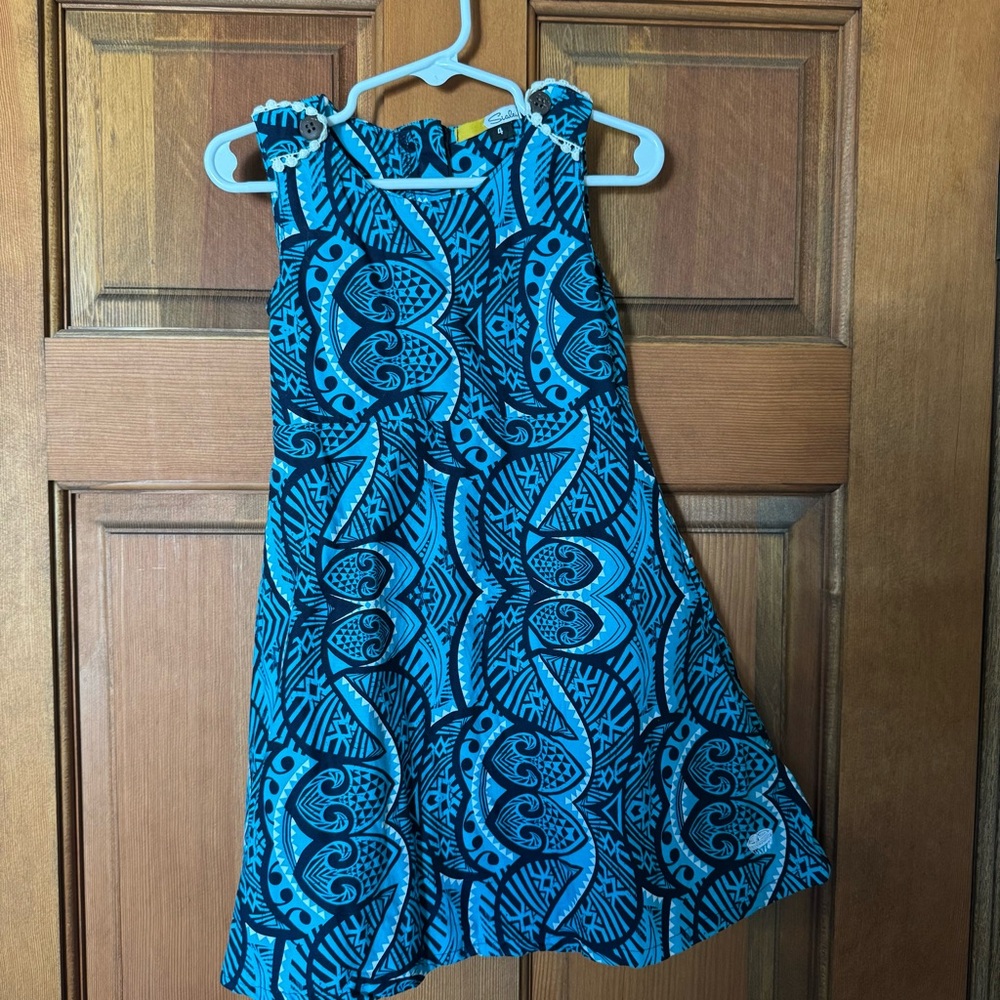 Tanoa Samoa Sialei Girls Tropical Dress